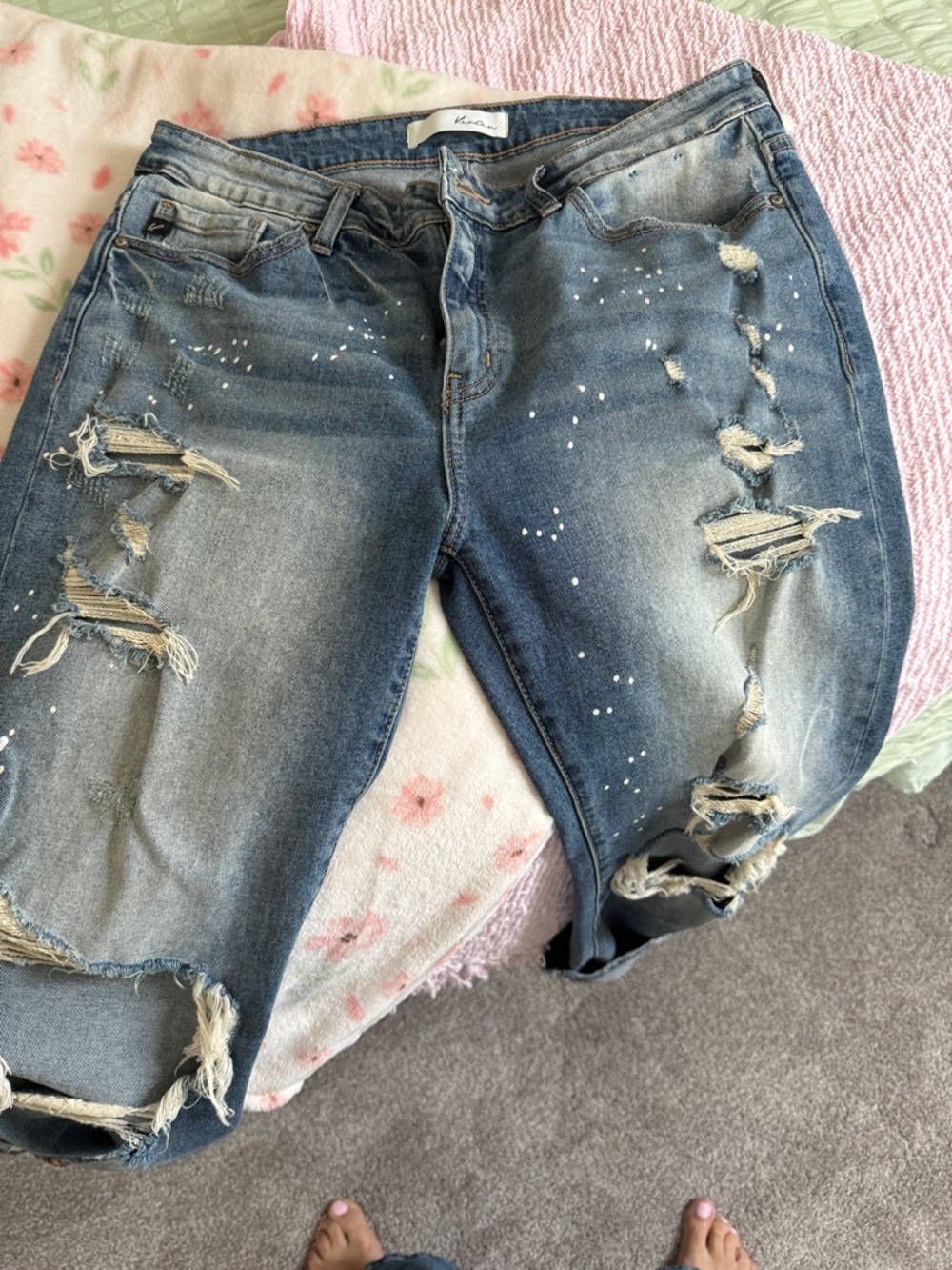 Distressed Blue Women’s Ripped Jeans